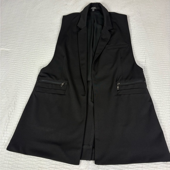 Guess Jackets & Blazers - Guess Black Sleeveless Vest